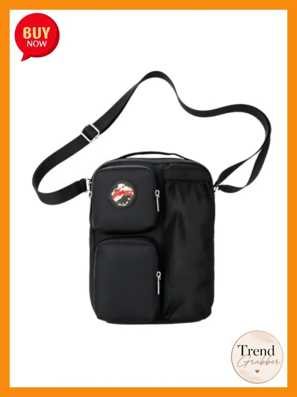 Water-Resistant Lightweight Crossbody Sling Bag with Great Wall Print